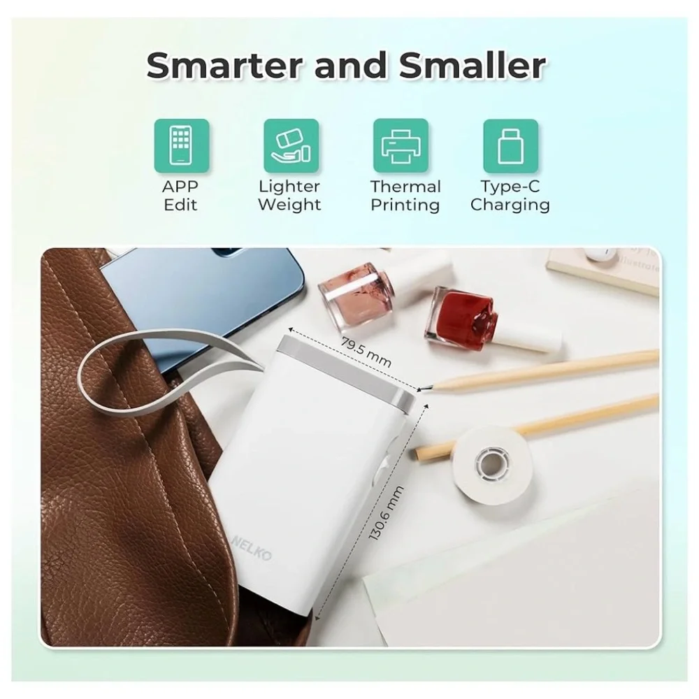 NELKO Portable Label Maker in Gray